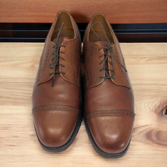 Allen Edmonds Men\'s Dress Cap Toe Oxfords 10.5 Brown Chili Leather Lace Up main image 4